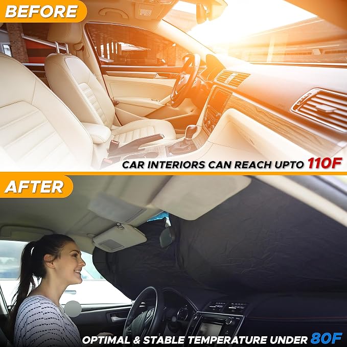 EcoNour Foldable Sunshade for Car Windshield | Dashboard Shield for Your - Image 6
