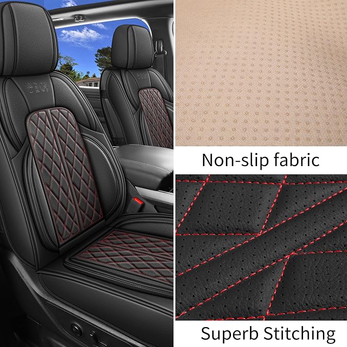 Car Seat Cover Custom Fit for Dodge Ram 1500 2500 3500 2002-2025 Faux Leather - Image 4