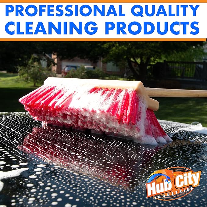 Hub City Industry 10- inch Car Wash Brush, Bi- Level Brush, Soft Nylon Bristle - Image 6