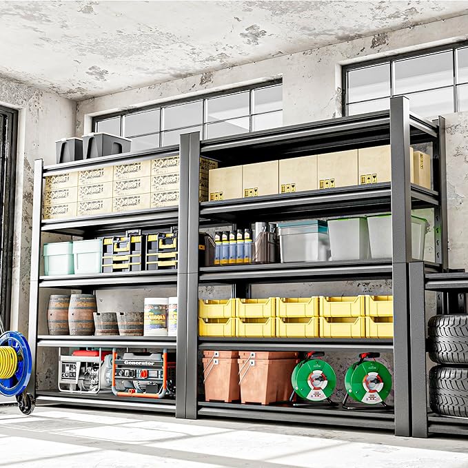 Garage Shelving, Storage Shelves, Adjustable 5 Tier Metal Heavy Duty Racks - Image 2