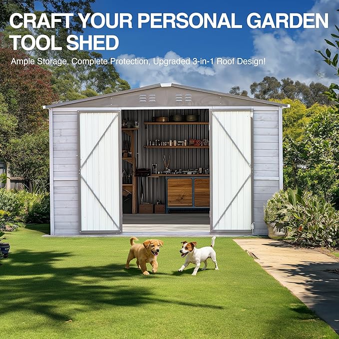MyVoice 8x10 FT Wooden Outdoor Storage Shed - Image 7