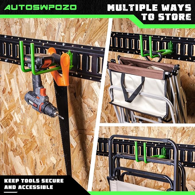 8-Pack E-Track Heavy Duty Shovel/Tool Hanger - Image 4
