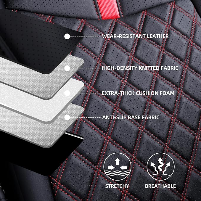 Custom Fit RAV4 Seat Covers for 2019-2025 Toyota RAV4 Hybrid LE, XLE Premium - Image 4