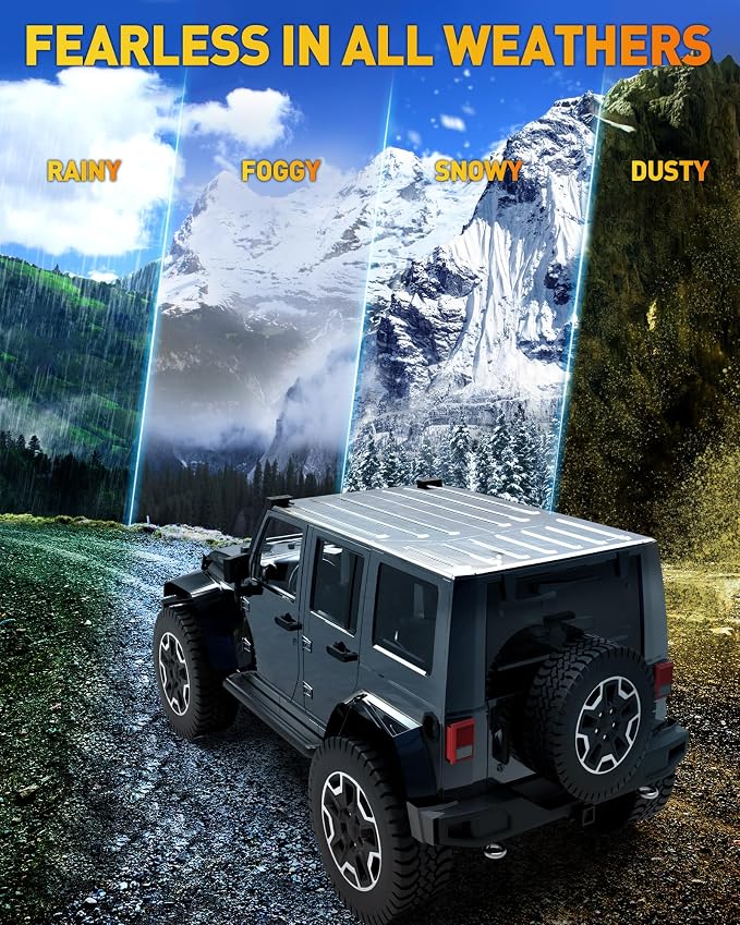 NAOEVO 4 Inch LED Pod Lights, 240W 24, 000LM LED Fog/Driving/Off Road Lights - Image 5