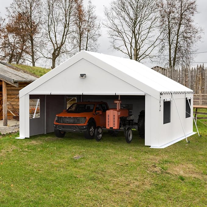 20x20 Carport Canopy, Heavy Duty Car Port, Portable Car Ports Garage - Image 9