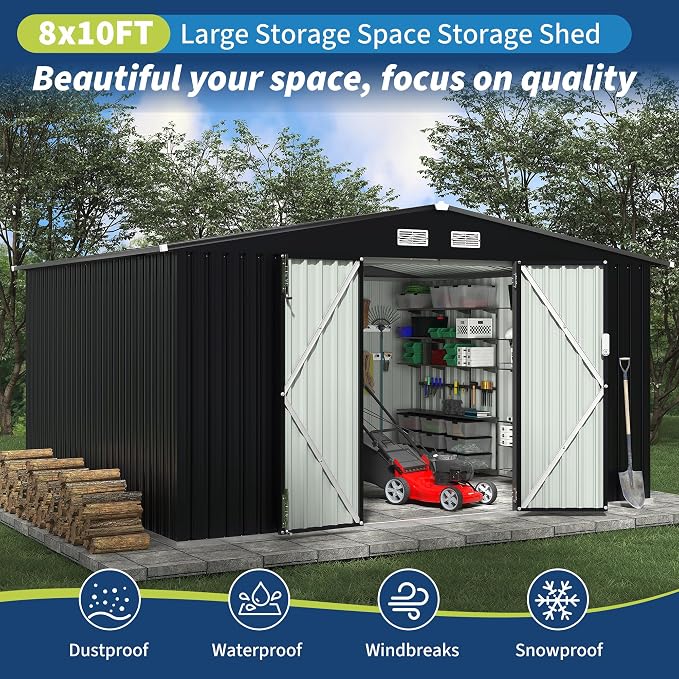 8x10x6.4 FT Outdoor Storage Sheds - Image 6