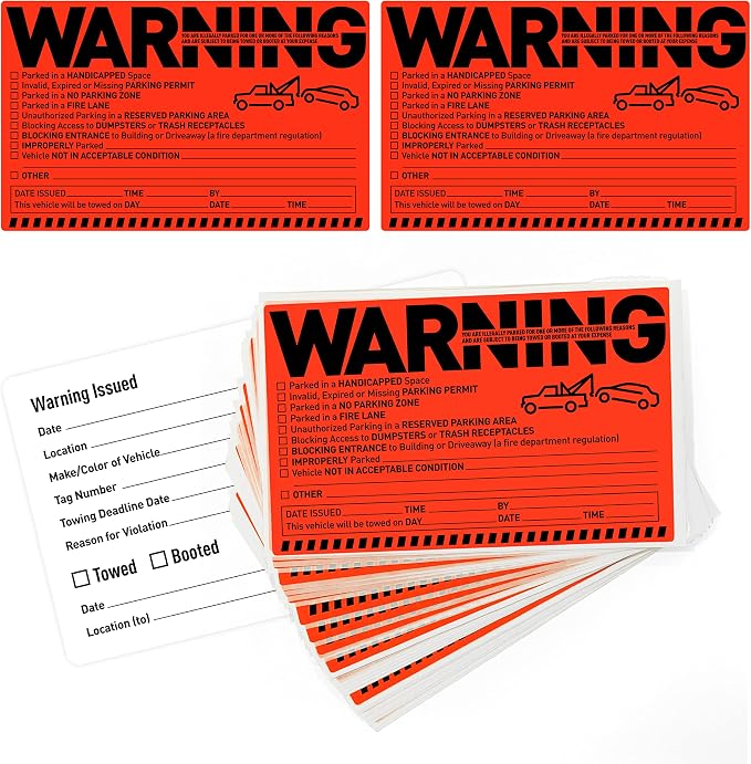 Easykart 500 Parking Violation Notice Stickers - Image 3