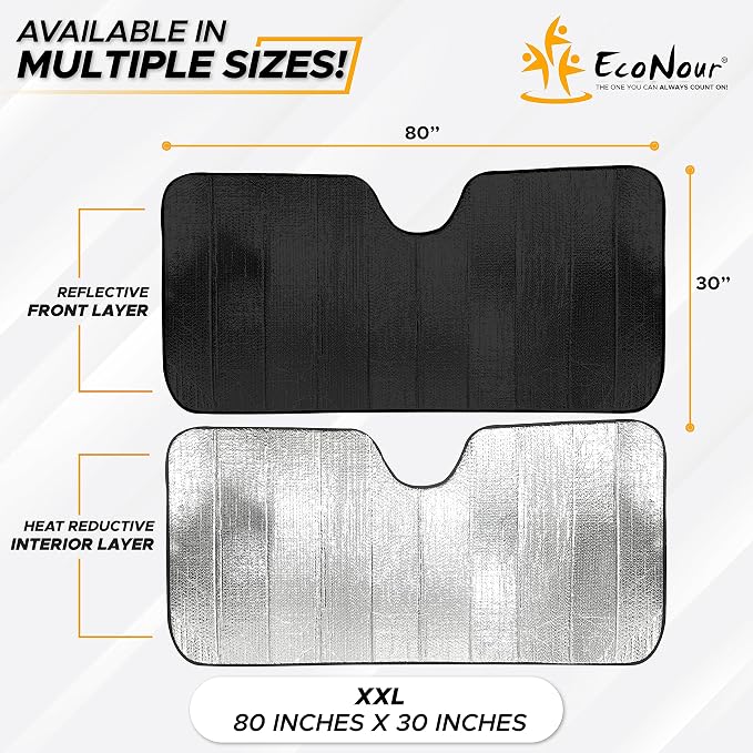 EcoNour Accordion Sun Shade Windshield - Image 3
