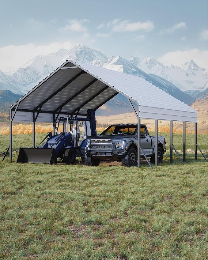 20'x20'x13' Metal Carport for 2 Cars, Heavy Duty Steel Frame for All Weather by GarveeLife
