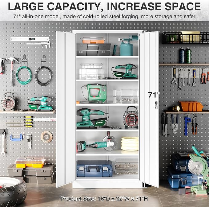 Wide & Deep Metal Storage Storage Cabinet - Image 4