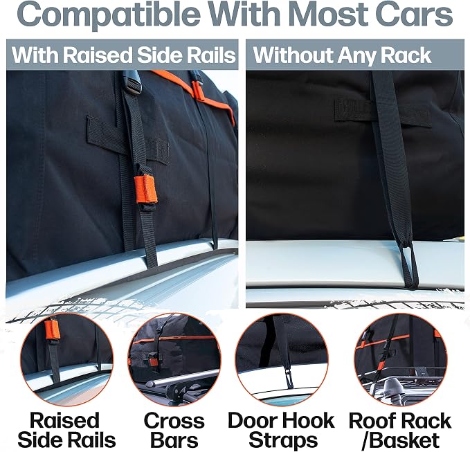 RoofPax 23 cft. Extra Waterproof Rooftop Cargo Carrier Bag, Double Weatherproof - Image 2