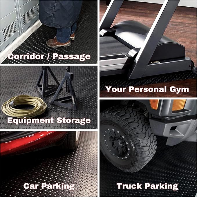 SEAL 4 x 6 Ft Premium Garage Floor Mat, Solid 2.8mm Thickened Black Commercial - Image 6