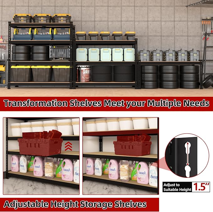 36" W x 16" D x 55" H Adjustable Garage Storage Shelves - Image 6