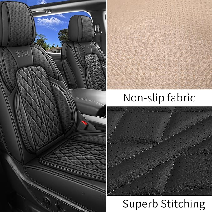 Car Seat Cover Custom Fit for Dodge Ram 1500 2500 3500 2002-2024 Faux Leather - Image 4