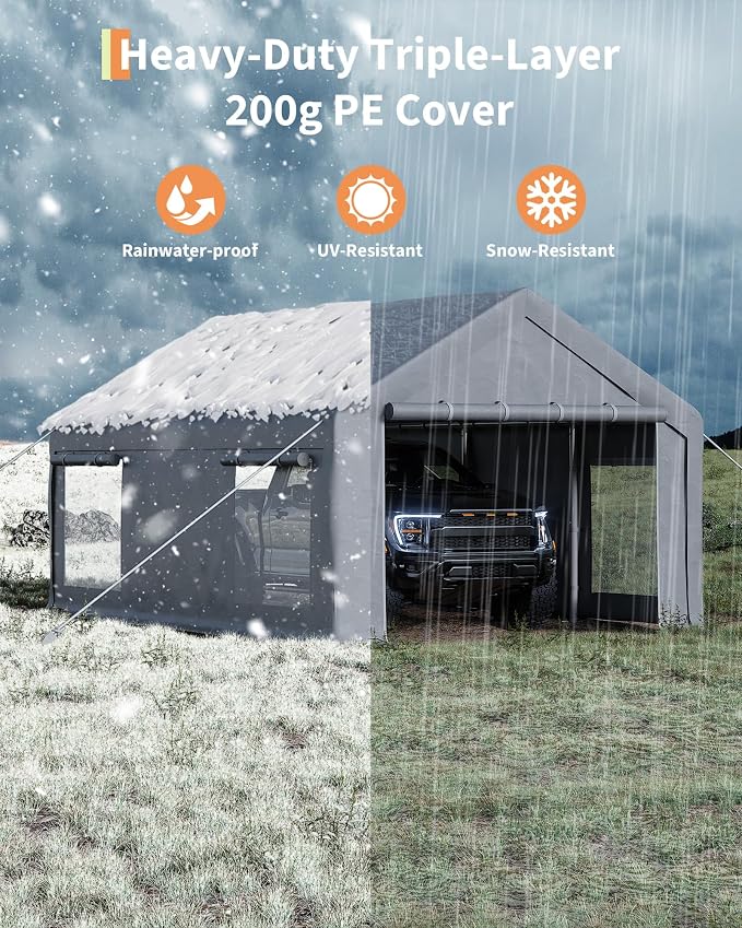 12x20 Ft Carport, Car Port - Image 4