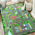 Play Rug for Playroom 59"x39" Car Mat Town City Road Map for Boys Bedroom Fun by Isyorefam