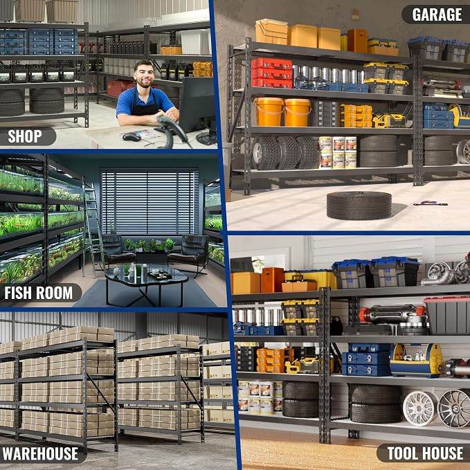 WORKPRO 8000LBS Storage Shelves, Heavy-Duty Metal Shelving Unit, Adjustable - Image 8