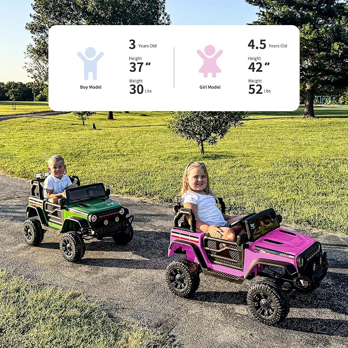 12V Kids Ride on Car Truck, Kids Electric Vehicles Car Ride on Toy - Image 2